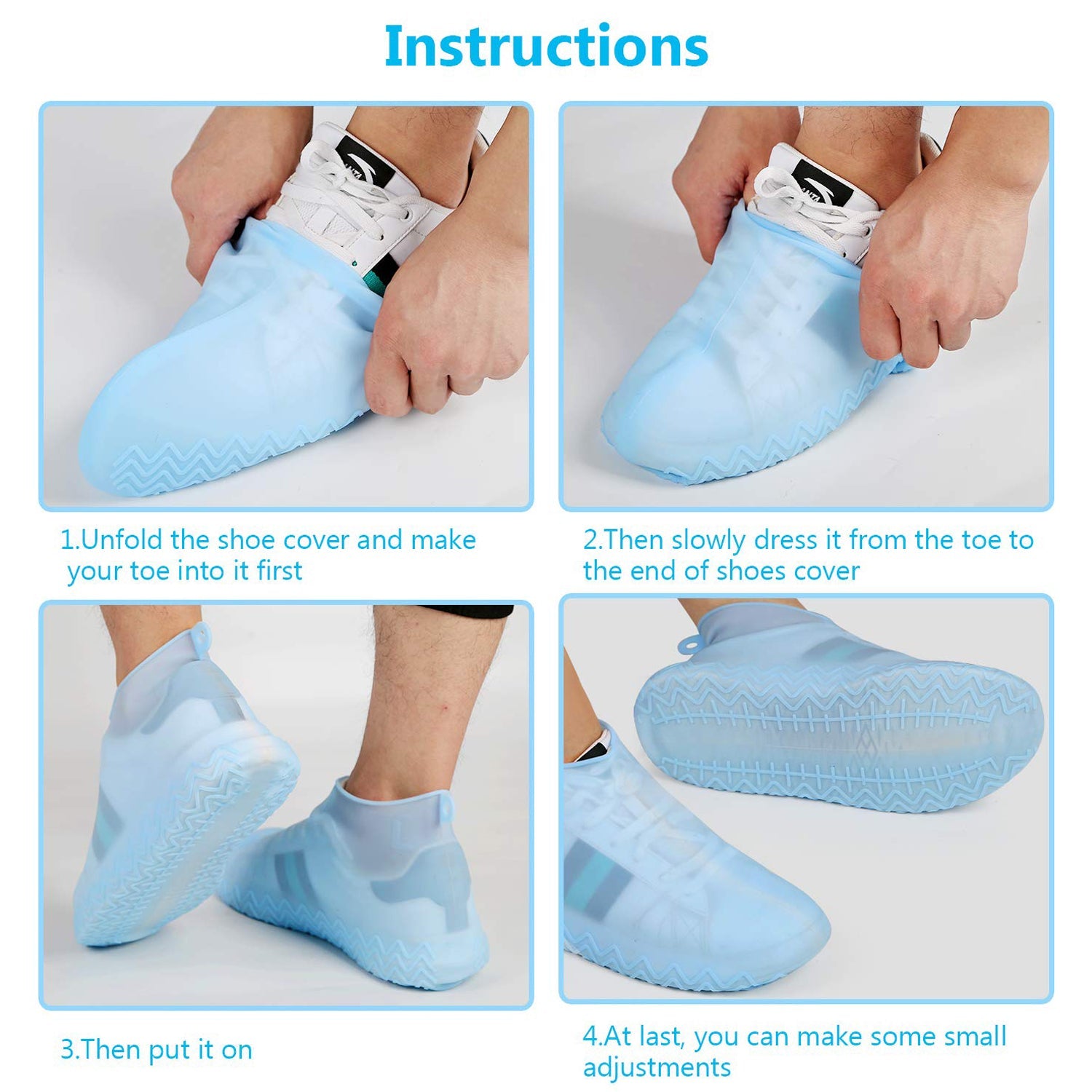 4867 Non-Slip Silicone Rain Reusable Anti skid Waterproof Fordable Boot Shoe Cover DeoDap 4867 Non-Slip Silicone Rain Reusable Anti skid Waterproof Fordable Boot Shoe Cover DeoDap